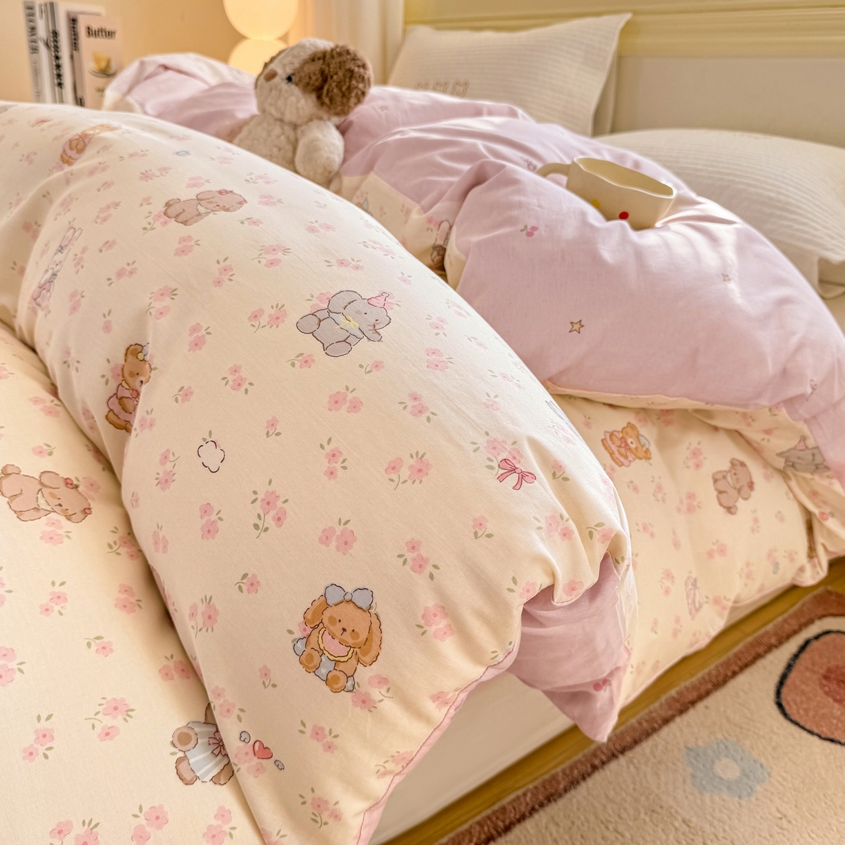 91家纺网 家纺一手货源 找家纺 名品家纺 2026新款100%纯棉单被套系列 春日来信