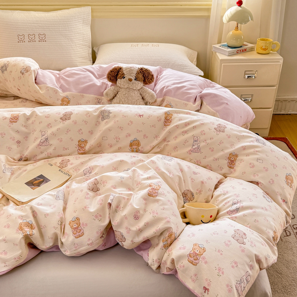 91家纺网 家纺一手货源 找家纺 名品家纺 2026新款100%纯棉单被套系列 春日来信