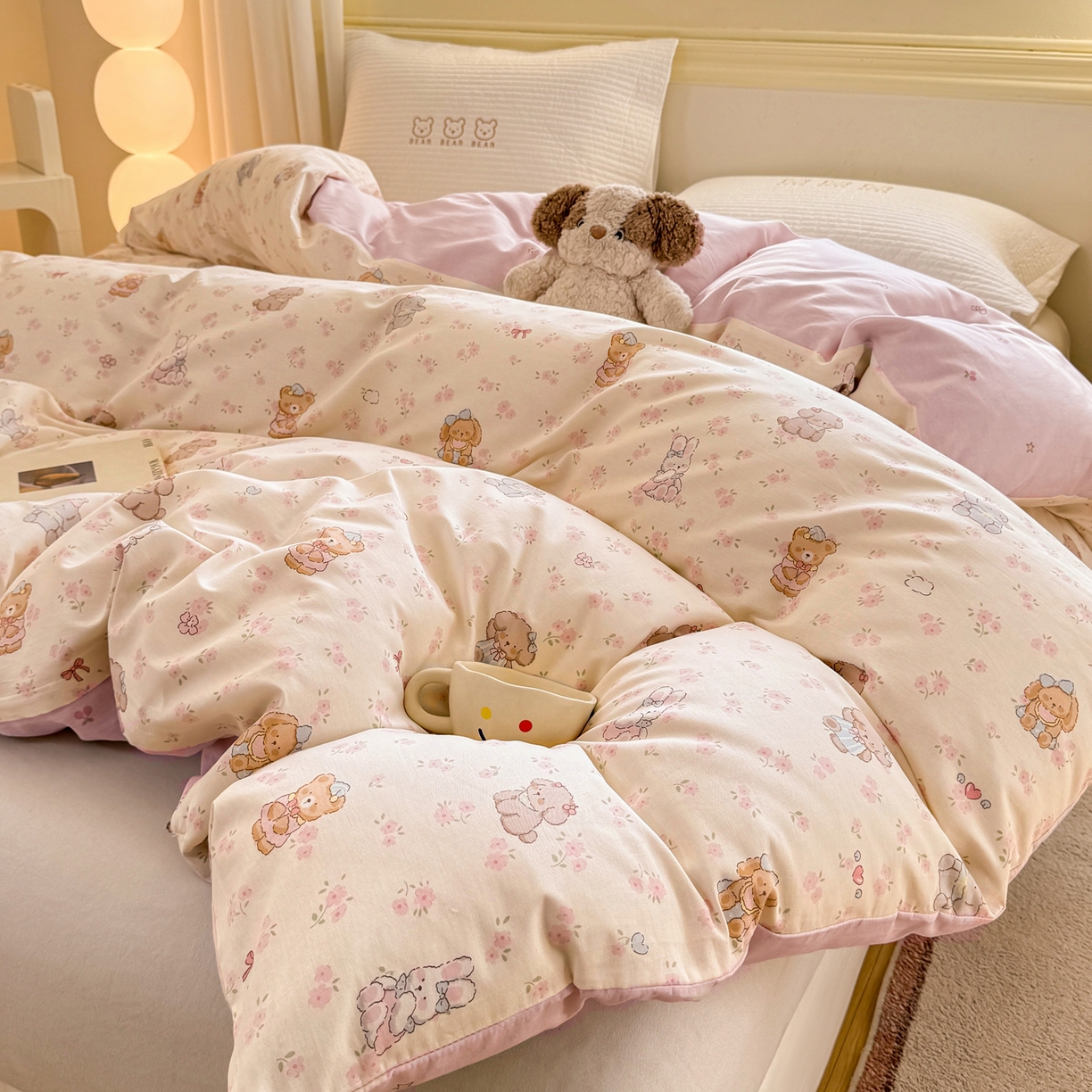 91家纺网 家纺一手货源 找家纺 名品家纺 2026新款100%纯棉单被套系列 春日来信