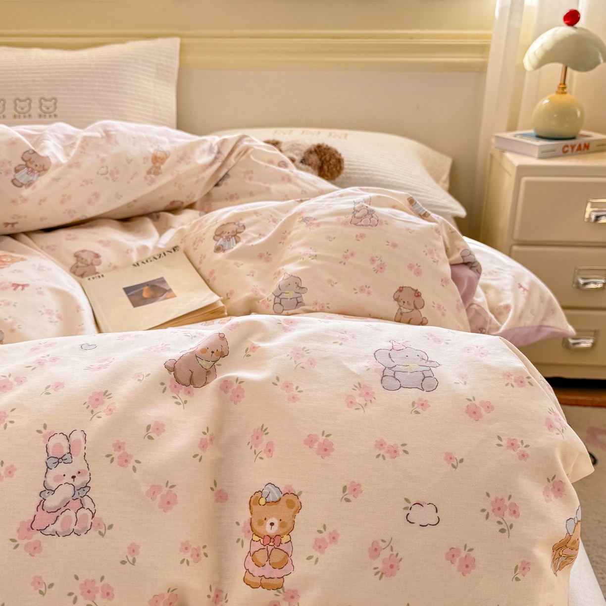 91家纺网 家纺一手货源 找家纺 名品家纺 2026新款100%纯棉单被套系列 春日来信