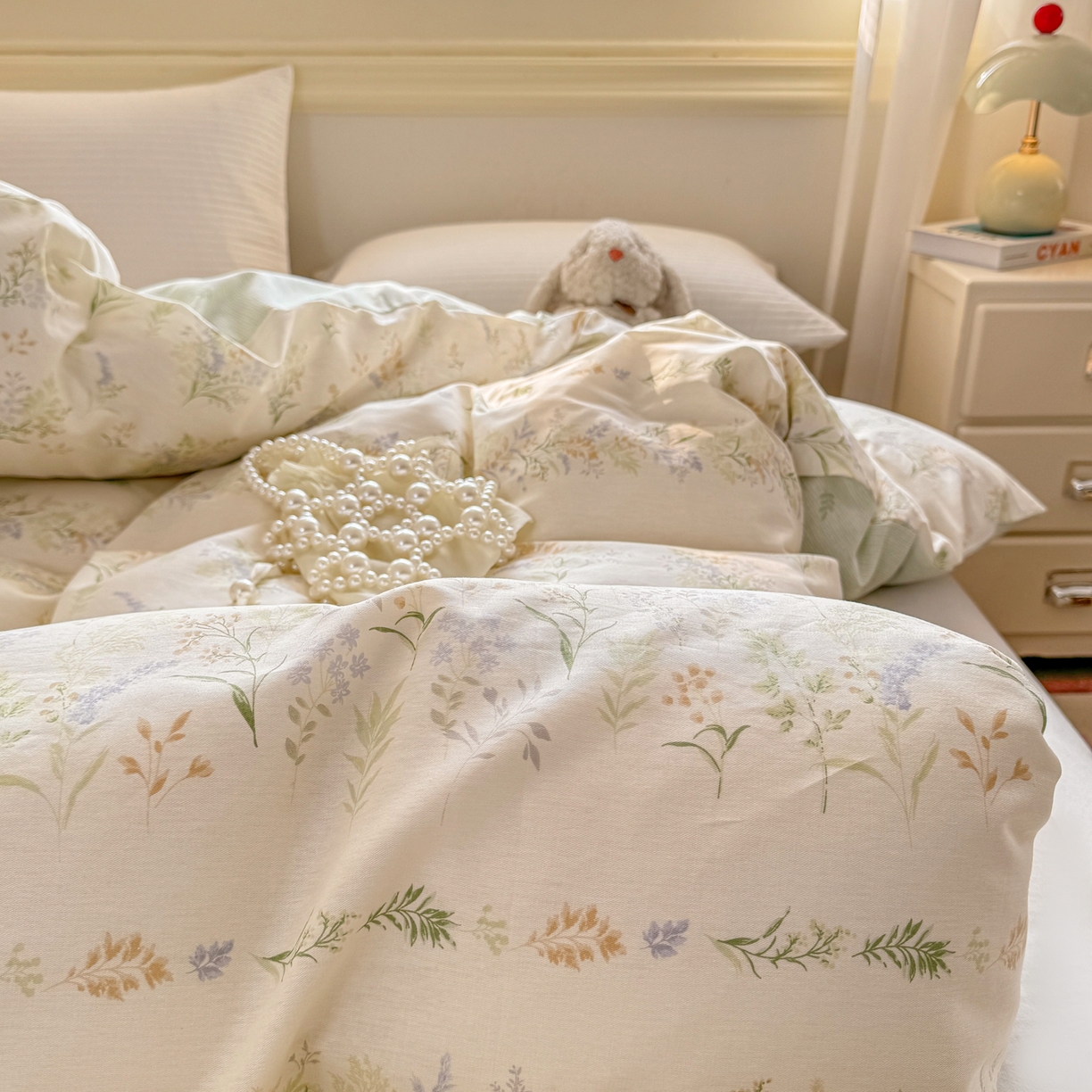 91家纺网 家纺一手货源 找家纺 名品家纺 2026新款100%纯棉单被套系列 春野絮语