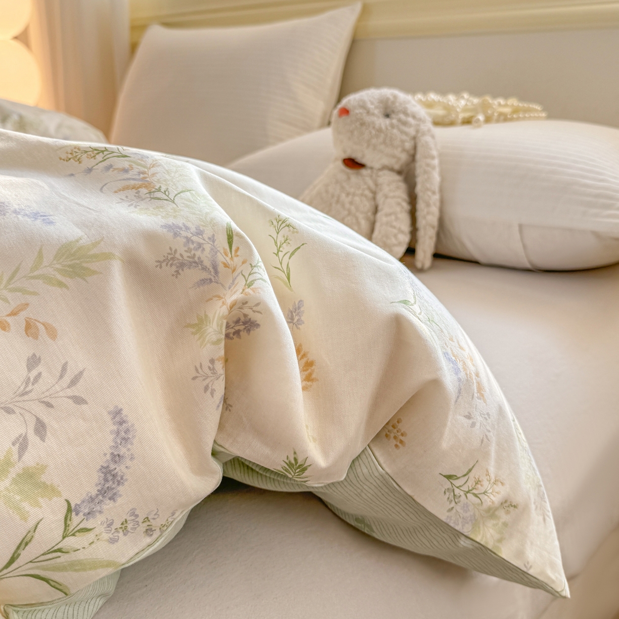 91家纺网 家纺一手货源 找家纺 名品家纺 2026新款100%纯棉单被套系列 春野絮语