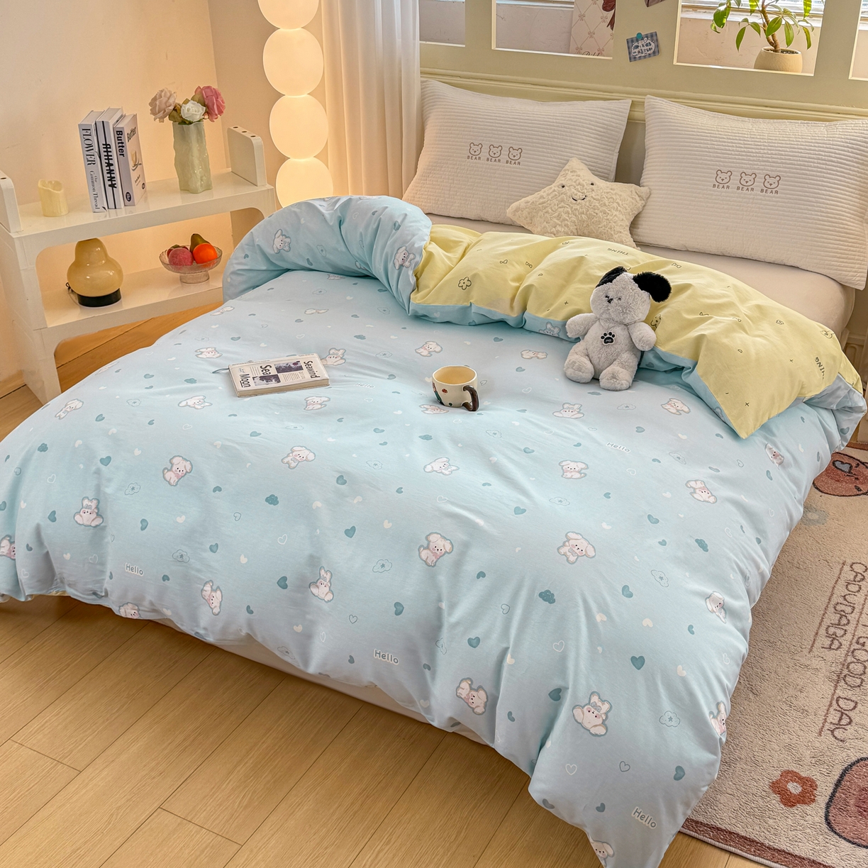 91家纺网 家纺一手货源 找家纺 名品家纺 2026新款100%纯棉单被套系列 提供买家秀 哈基米