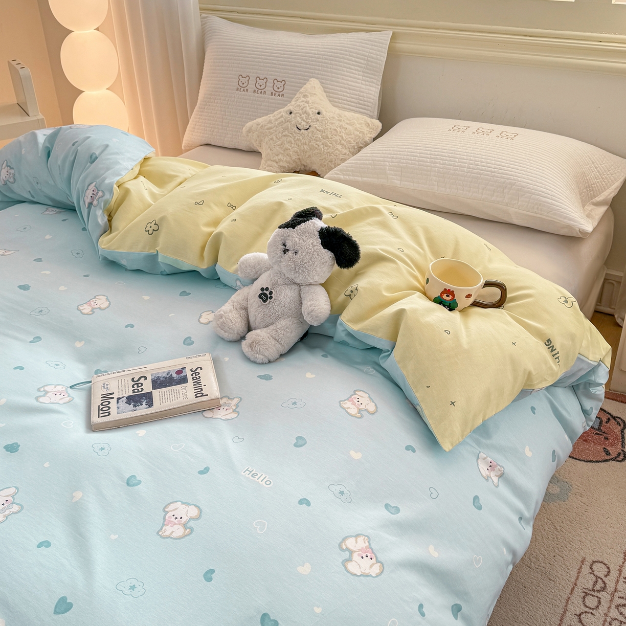 91家纺网 家纺一手货源 找家纺 名品家纺 2026新款100%纯棉单被套系列 提供买家秀 哈基米