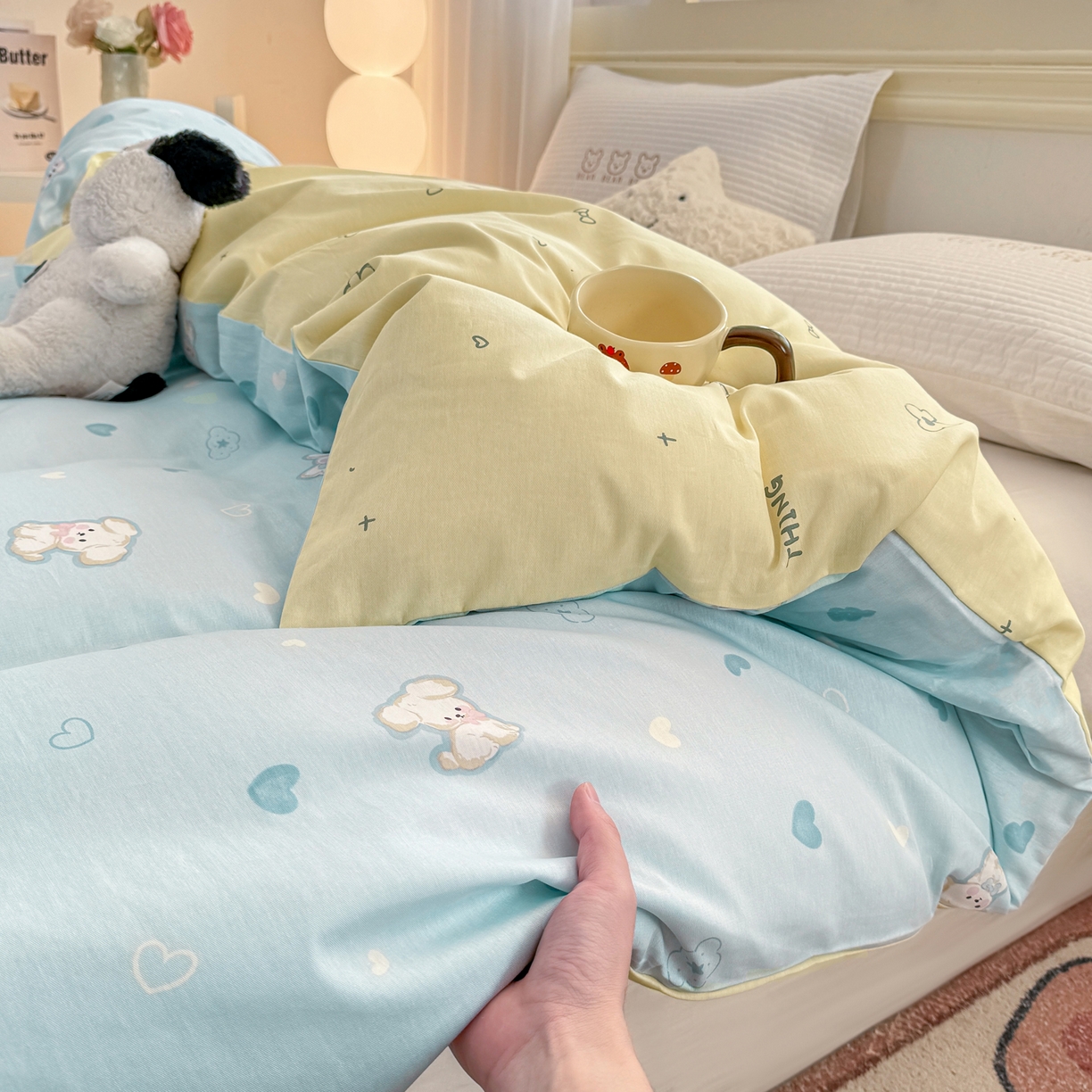 91家纺网 家纺一手货源 找家纺 名品家纺 2026新款100%纯棉单被套系列 提供买家秀 哈基米