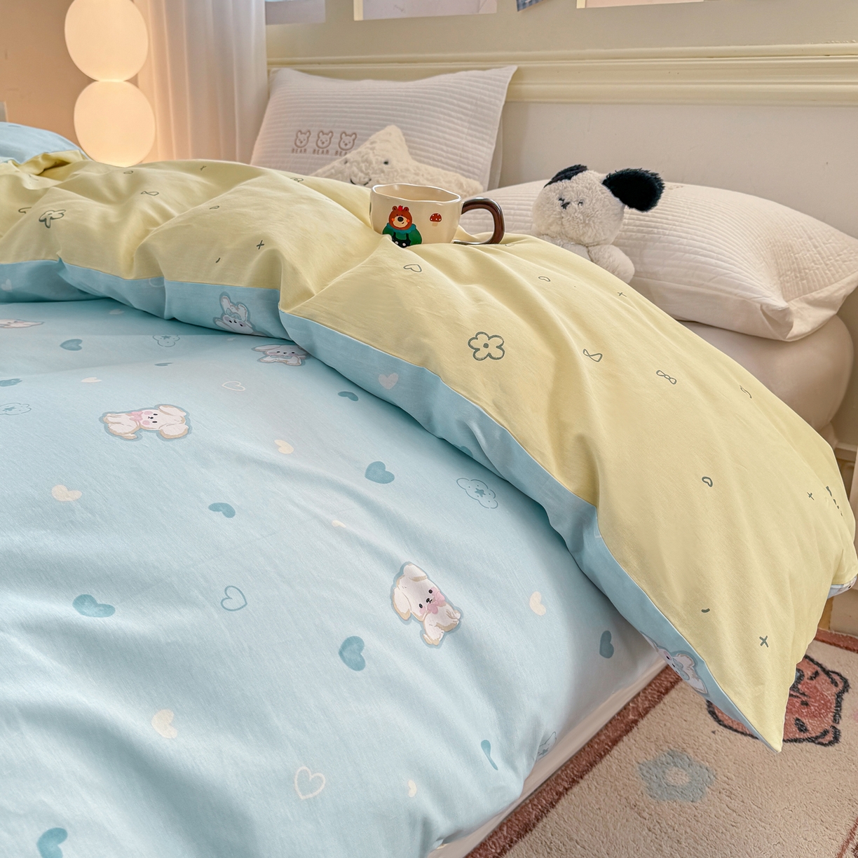 91家纺网 家纺一手货源 找家纺 名品家纺 2026新款100%纯棉单被套系列 提供买家秀 哈基米