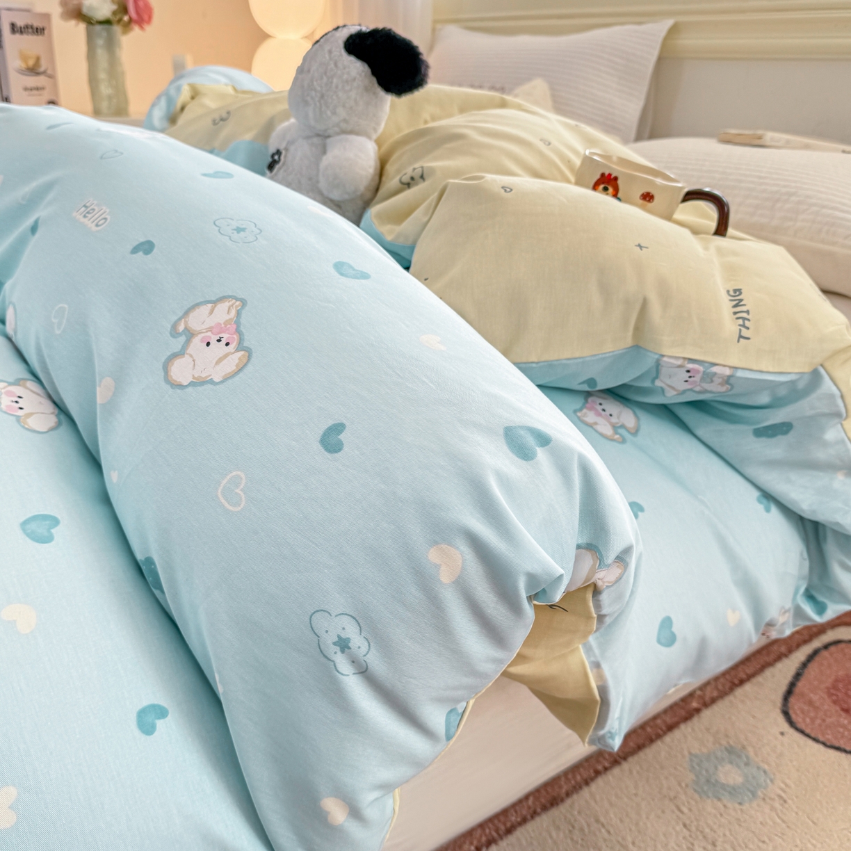 91家纺网 家纺一手货源 找家纺 名品家纺 2026新款100%纯棉单被套系列 提供买家秀 哈基米