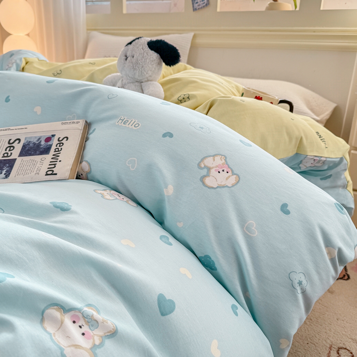 91家纺网 家纺一手货源 找家纺 名品家纺 2026新款100%纯棉单被套系列 提供买家秀 哈基米