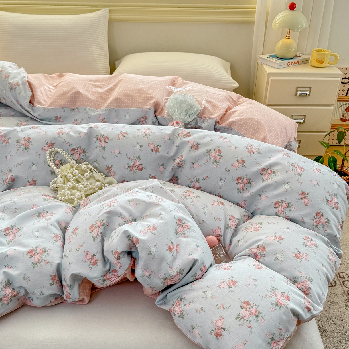 91家纺网 家纺一手货源 找家纺 名品家纺 2026新款100%纯棉单被套系列 泠羽花园