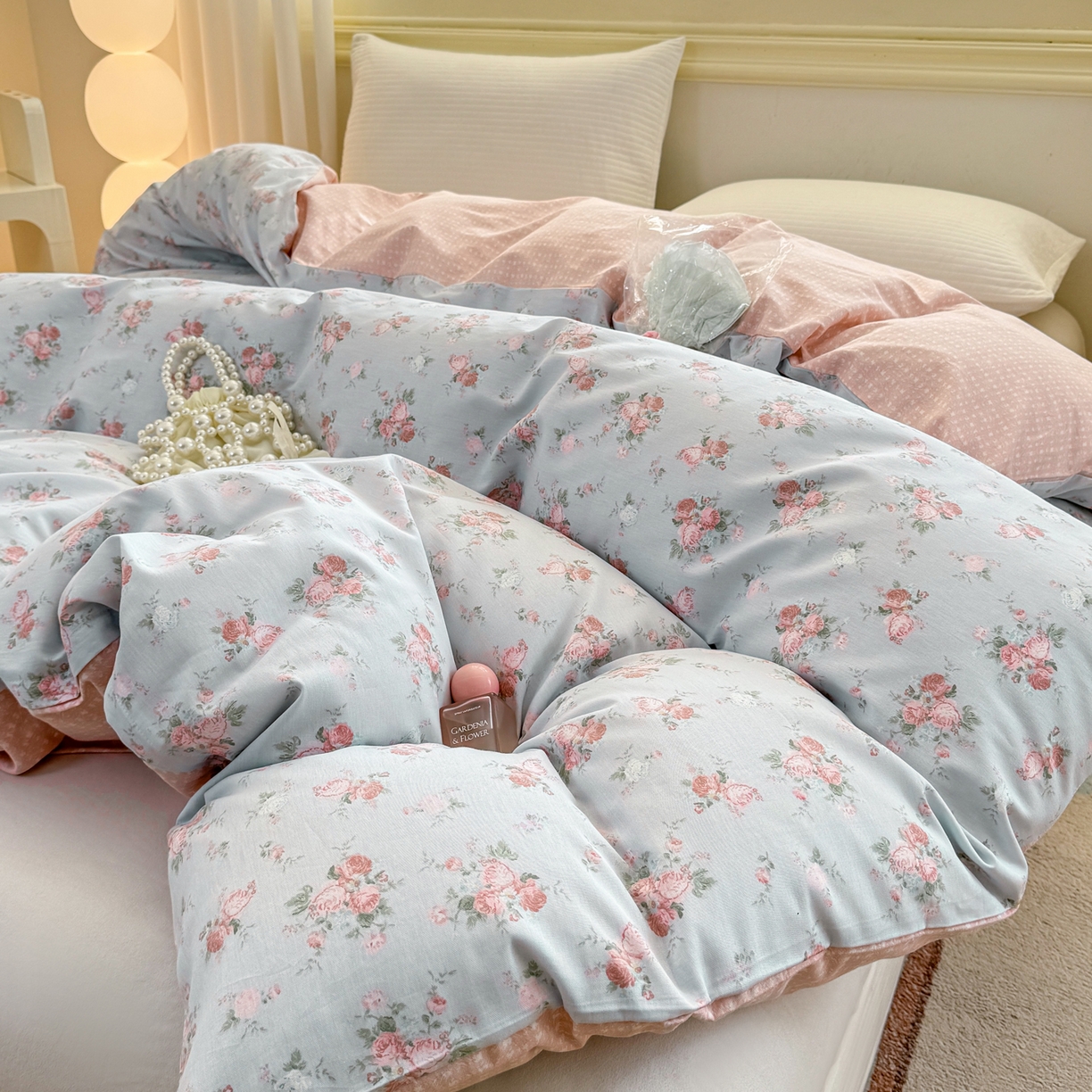 91家纺网 家纺一手货源 找家纺 名品家纺 2026新款100%纯棉单被套系列 泠羽花园