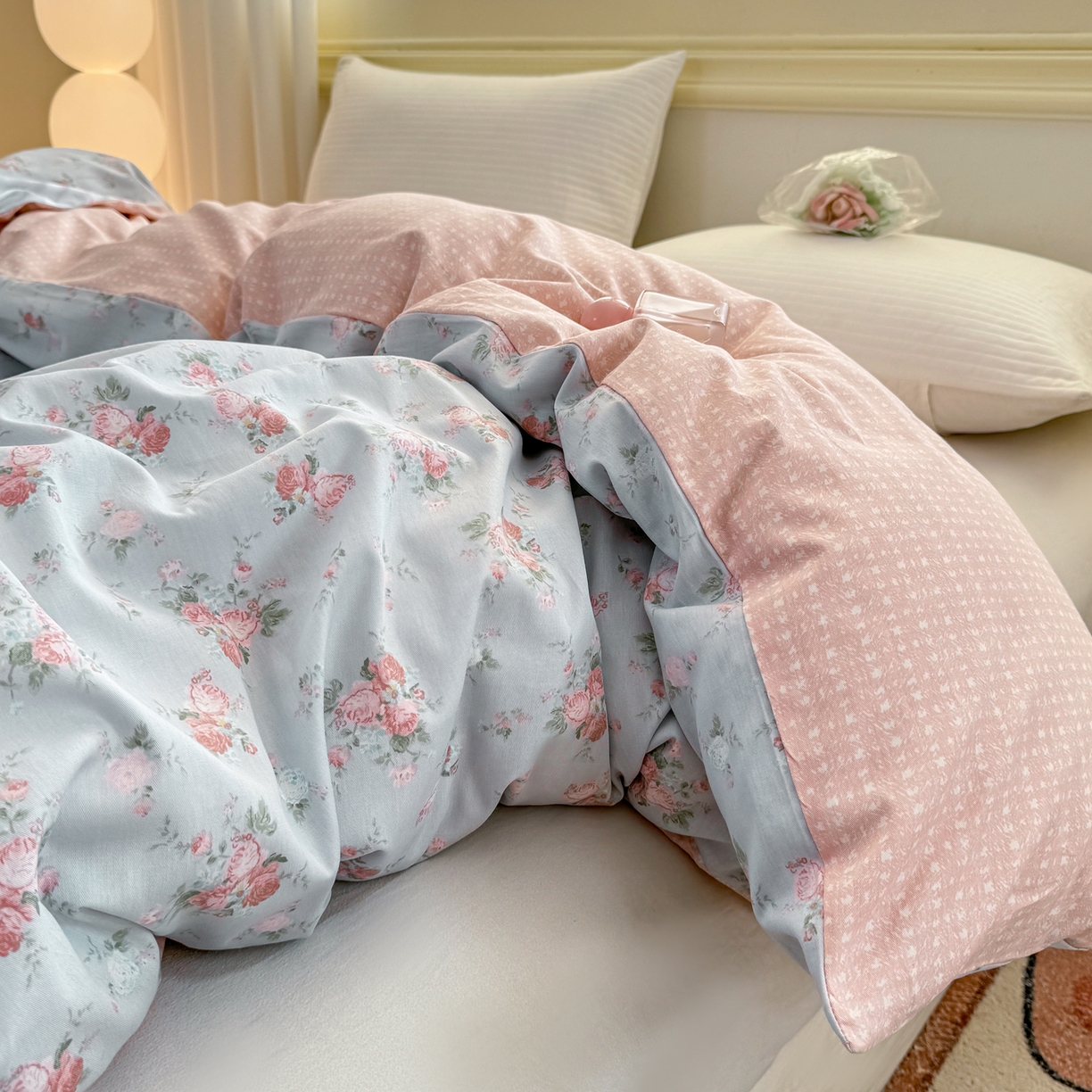 91家纺网 家纺一手货源 找家纺 名品家纺 2026新款100%纯棉单被套系列 泠羽花园