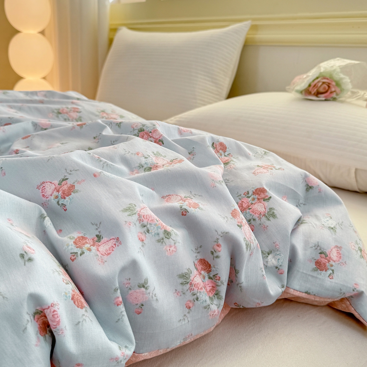 91家纺网 家纺一手货源 找家纺 名品家纺 2026新款100%纯棉单被套系列 泠羽花园