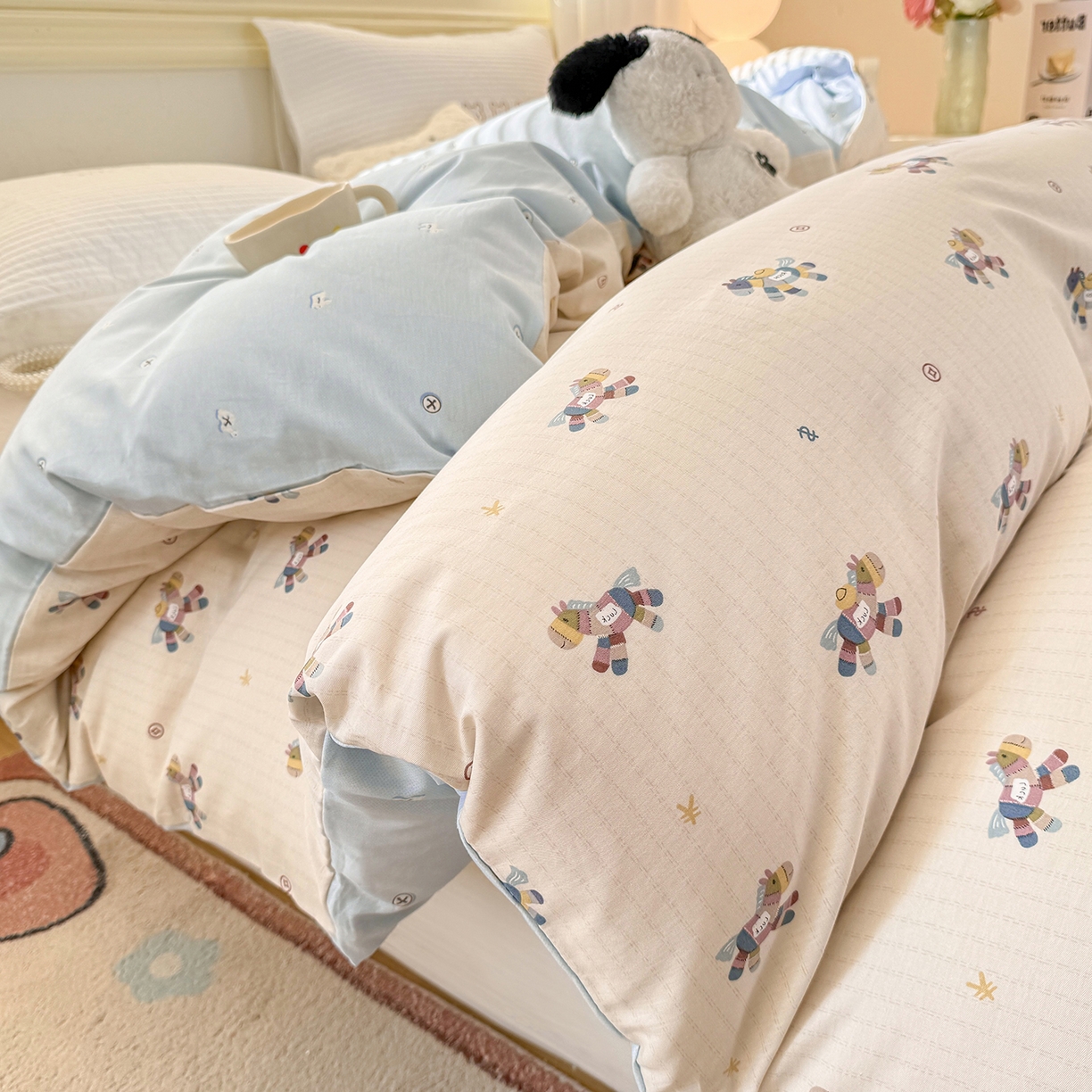 91家纺网 家纺一手货源 找家纺 名品家纺 2026新款100%纯棉单被套系列 马上有钱