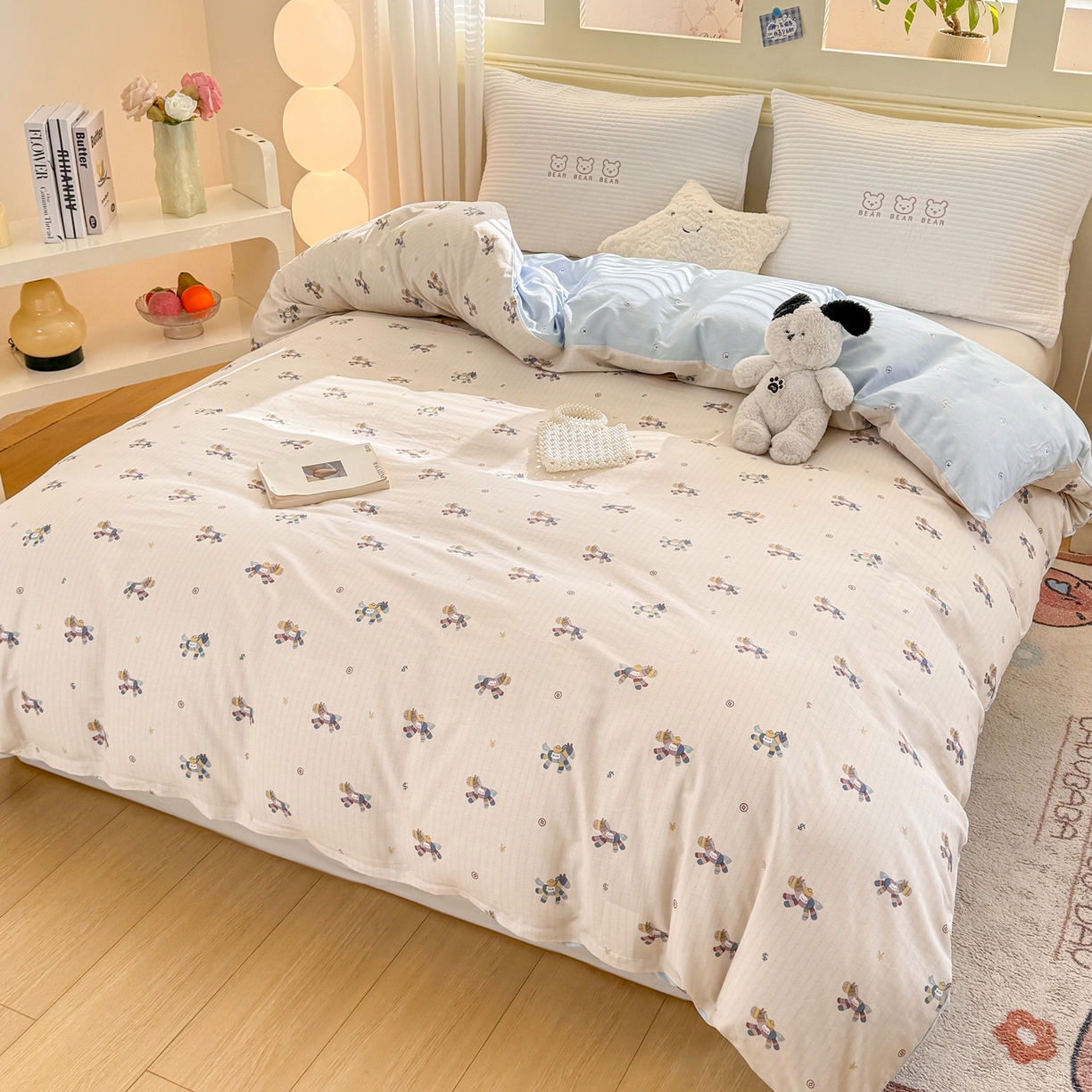 91家纺网 家纺一手货源 找家纺 名品家纺 2026新款100%纯棉单被套系列 马上有钱