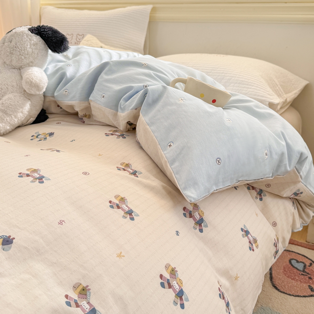 91家纺网 家纺一手货源 找家纺 名品家纺 2026新款100%纯棉单被套系列 马上有钱