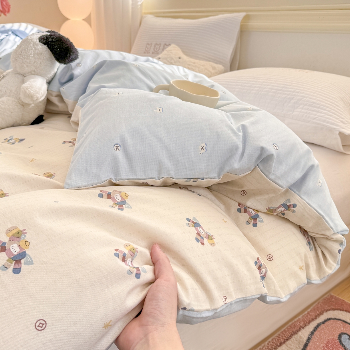 91家纺网 家纺一手货源 找家纺 名品家纺 2026新款100%纯棉单被套系列 马上有钱