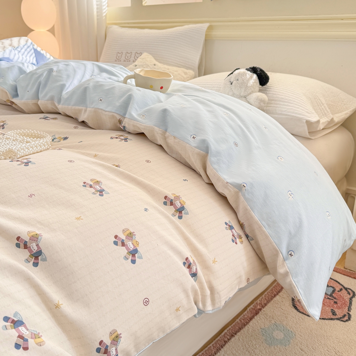 91家纺网 家纺一手货源 找家纺 名品家纺 2026新款100%纯棉单被套系列 马上有钱