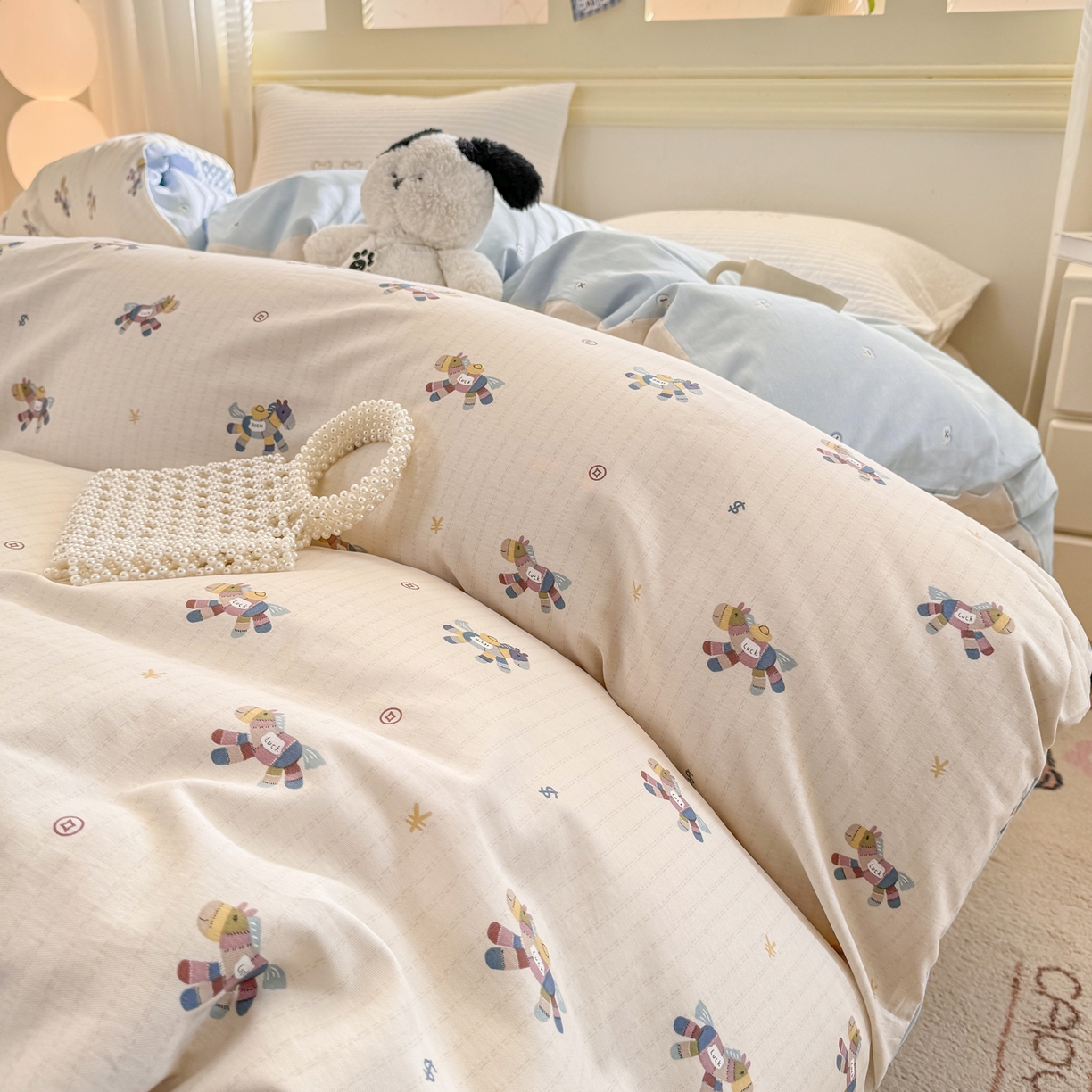 91家纺网 家纺一手货源 找家纺 名品家纺 2026新款100%纯棉单被套系列 马上有钱