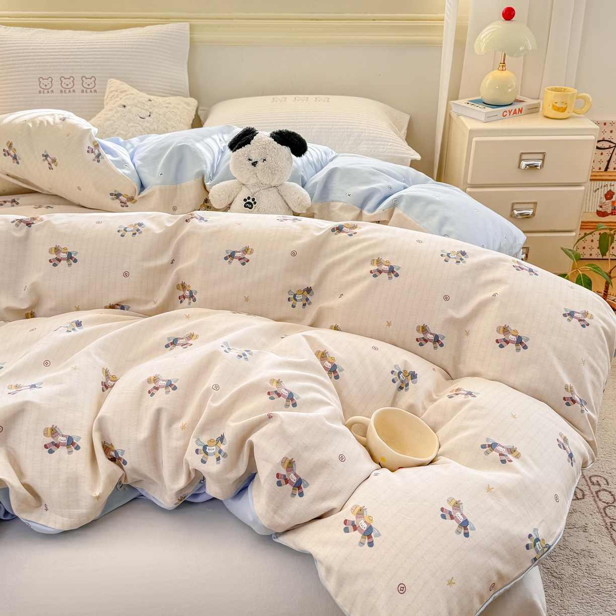 91家纺网 家纺一手货源 找家纺 名品家纺 2026新款100%纯棉单被套系列 马上有钱