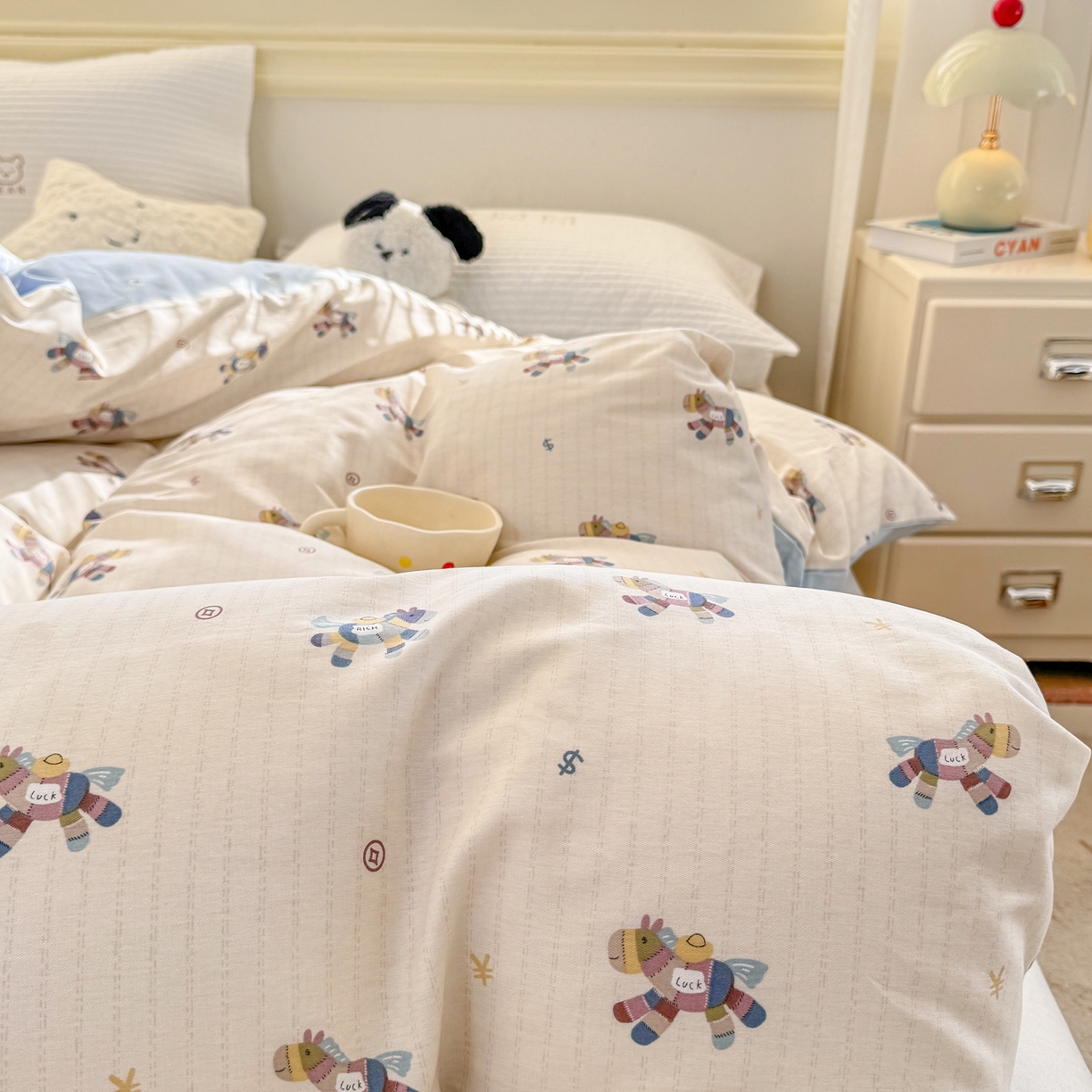 91家纺网 家纺一手货源 找家纺 名品家纺 2026新款100%纯棉单被套系列 马上有钱