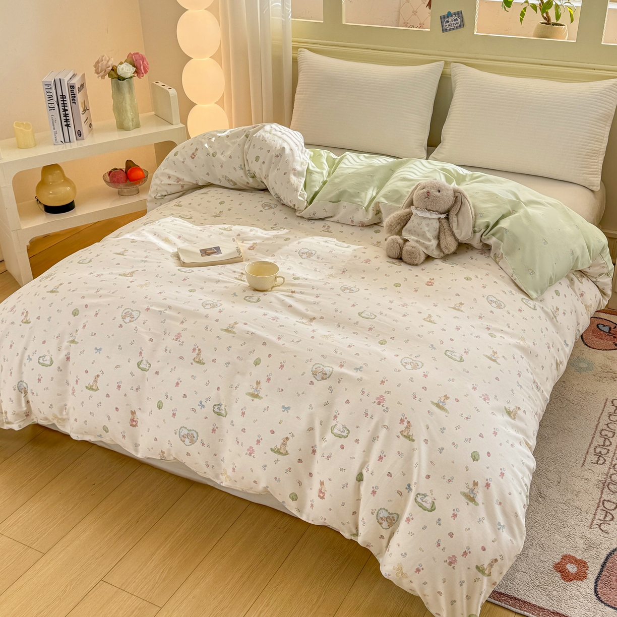 91家纺网 家纺一手货源 找家纺 名品家纺 2026新款100%纯棉单被套系列 蘑菇电话