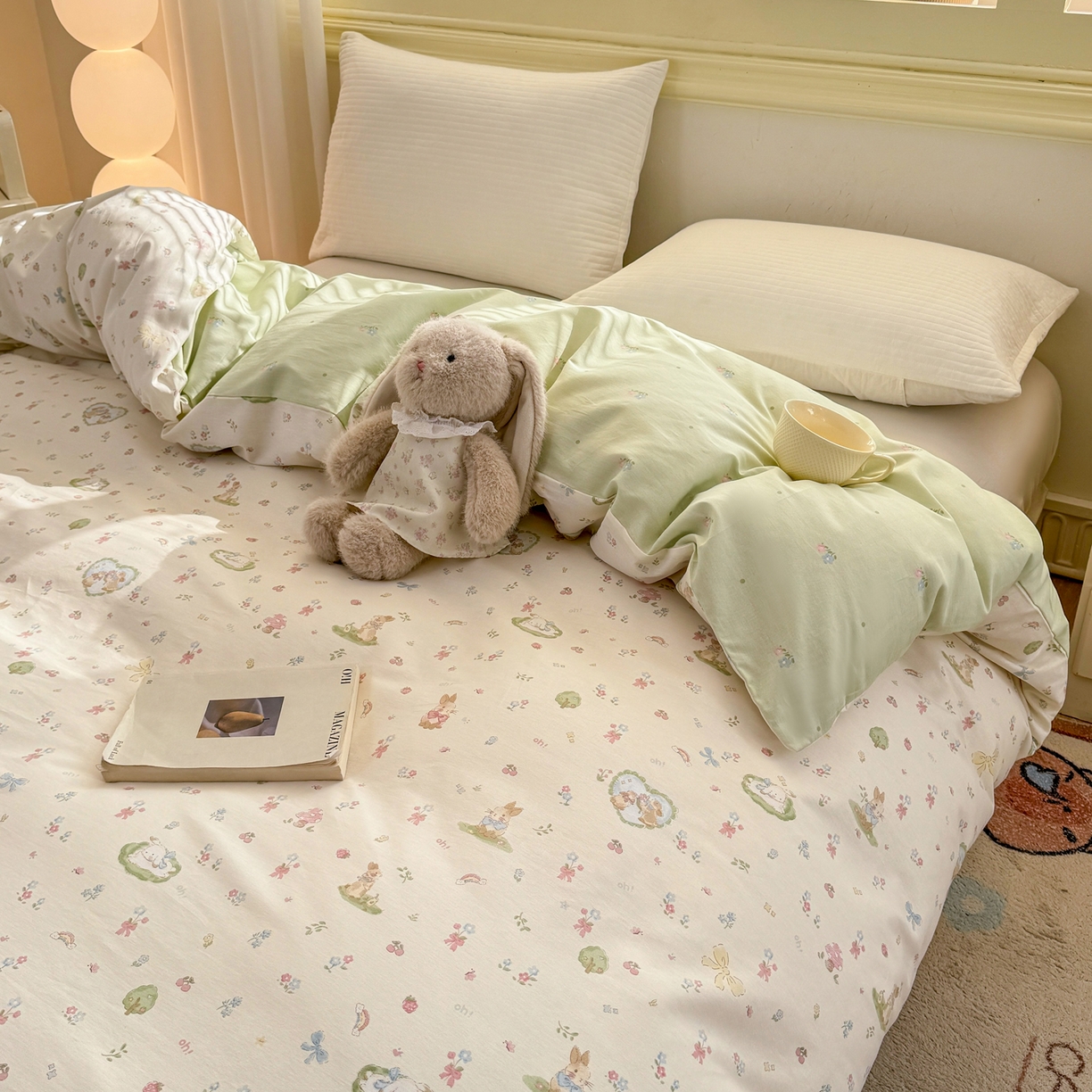 91家纺网 家纺一手货源 找家纺 名品家纺 2026新款100%纯棉单被套系列 蘑菇电话