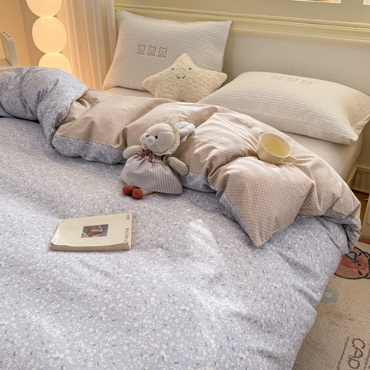 91家纺网 家纺一手货源 找家纺 名品家纺 2026新款100%纯棉单被套系列 提供买家秀 陌上海棠