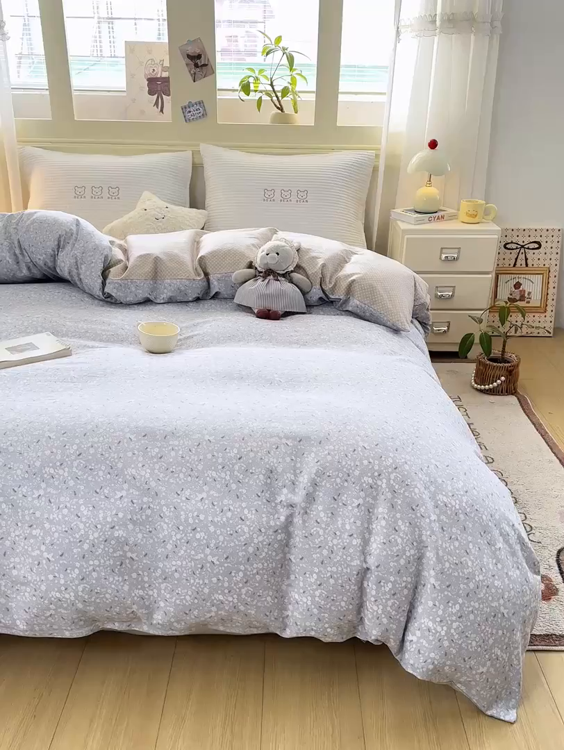 91家纺网 家纺一手货源 找家纺 名品家纺 2026新款100%纯棉单被套系列 提供买家秀 陌上海棠