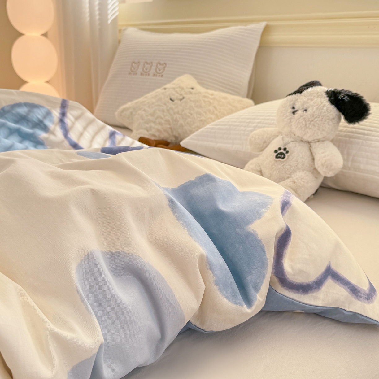 91家纺网 家纺一手货源 找家纺 名品家纺 2026新款100%纯棉单被套系列 提供买家秀 奶油爱心