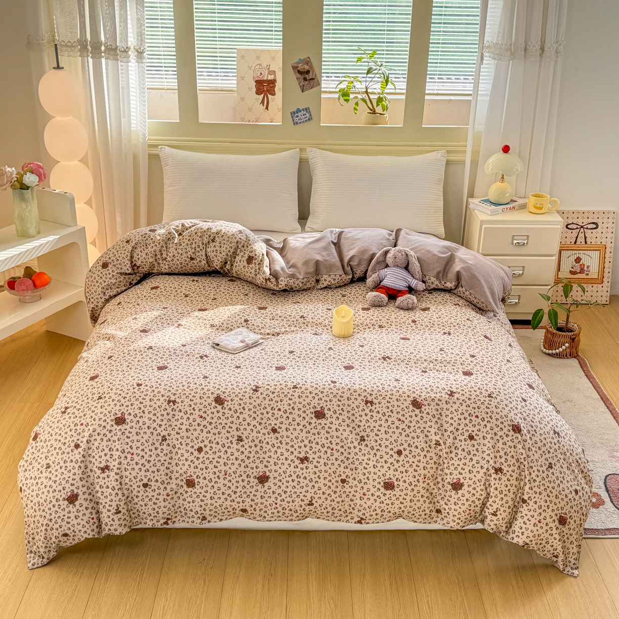 91家纺网 家纺一手货源 找家纺 名品家纺 2026新款100%纯棉单被套系列 千禧少女