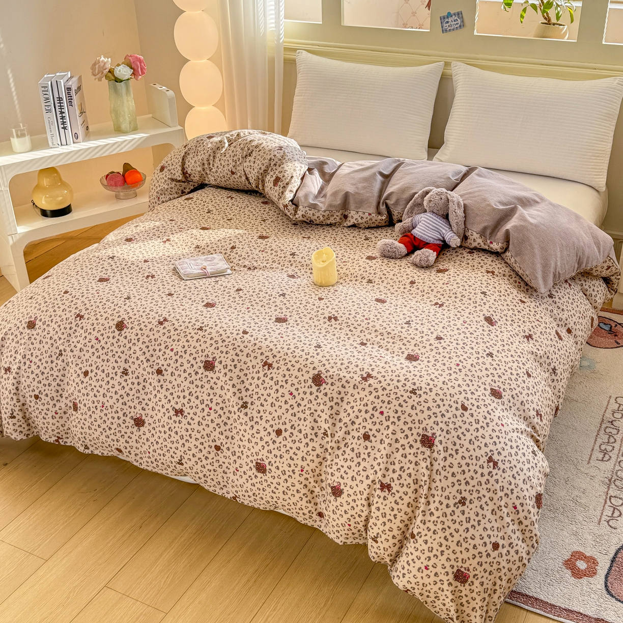 91家纺网 家纺一手货源 找家纺 名品家纺 2026新款100%纯棉单被套系列 千禧少女