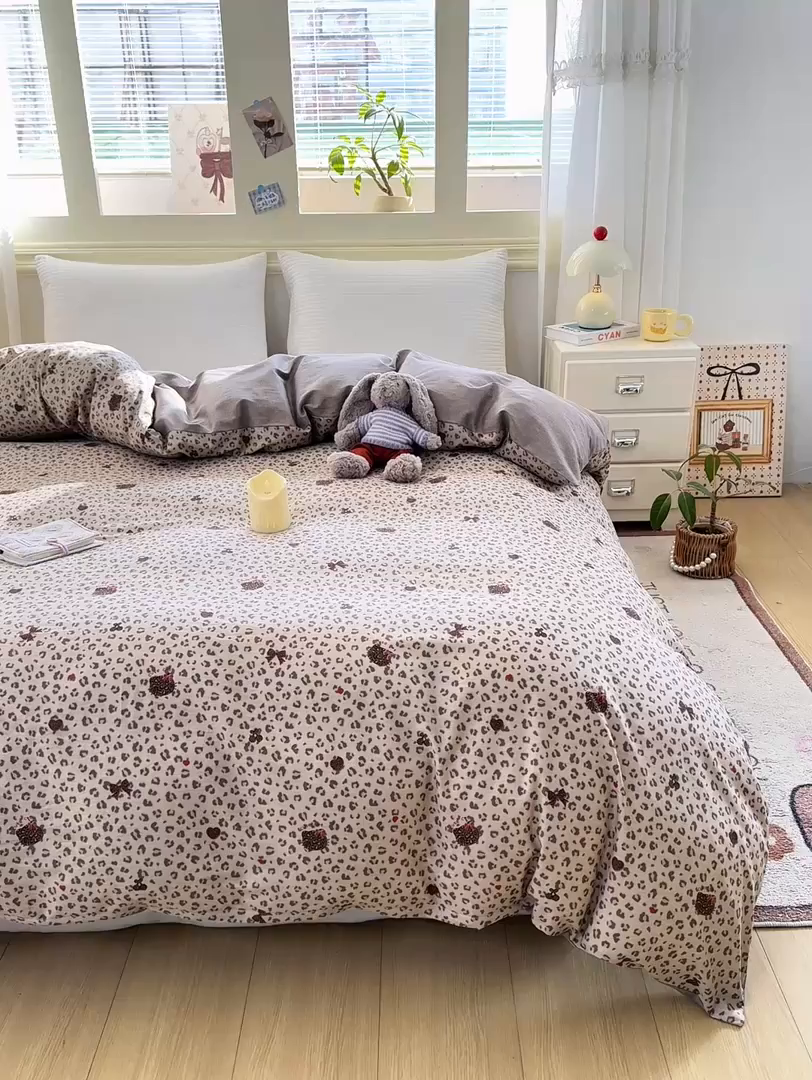 91家纺网 家纺一手货源 找家纺 名品家纺 2026新款100%纯棉单被套系列 千禧少女