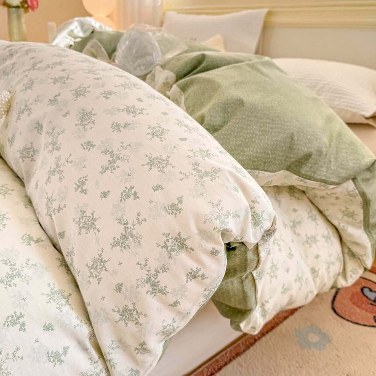 名品家纺 2026新款100%纯棉单被套系列 清清文絮