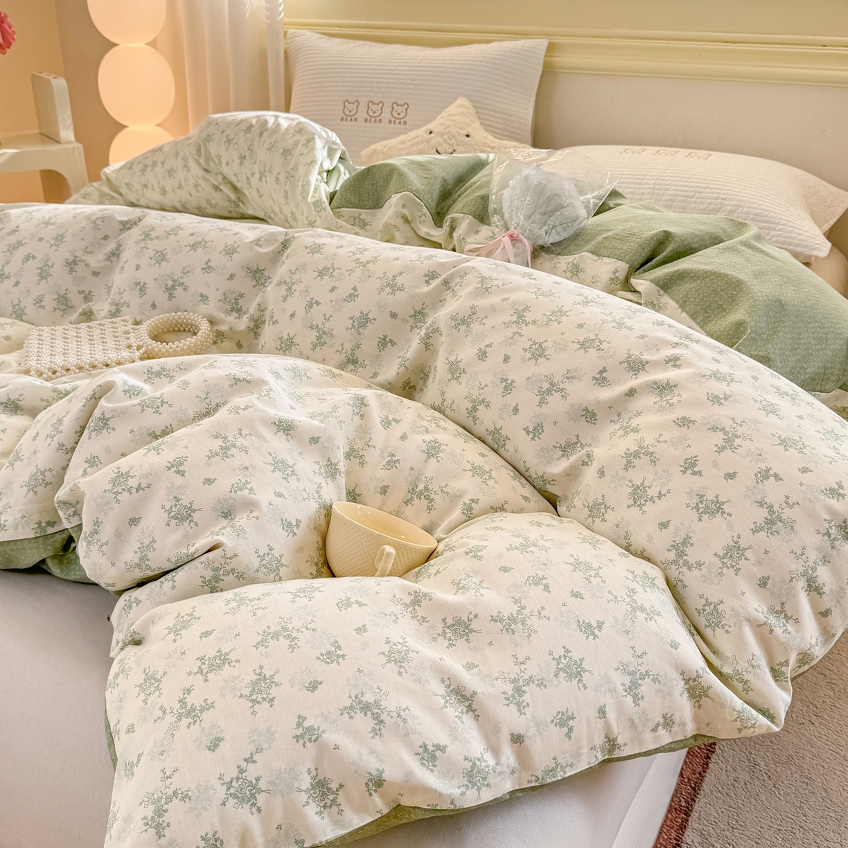 91家纺网 家纺一手货源 找家纺 名品家纺 2026新款100%纯棉单被套系列 清清文絮