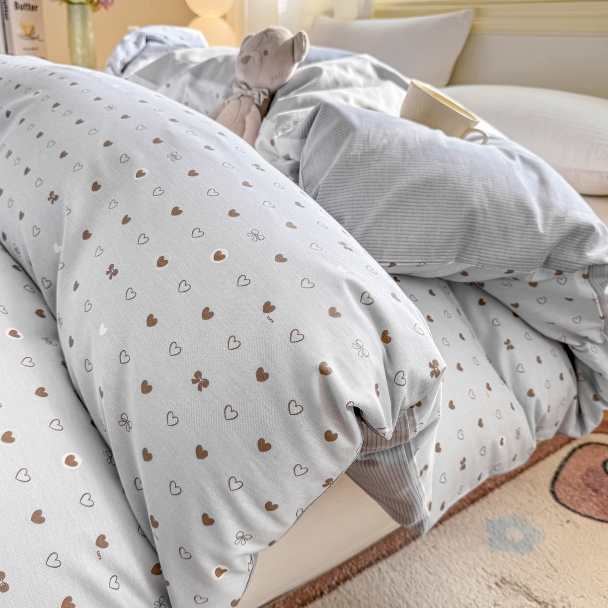 名品家纺 2026新款100%纯棉单被套系列 数字心情