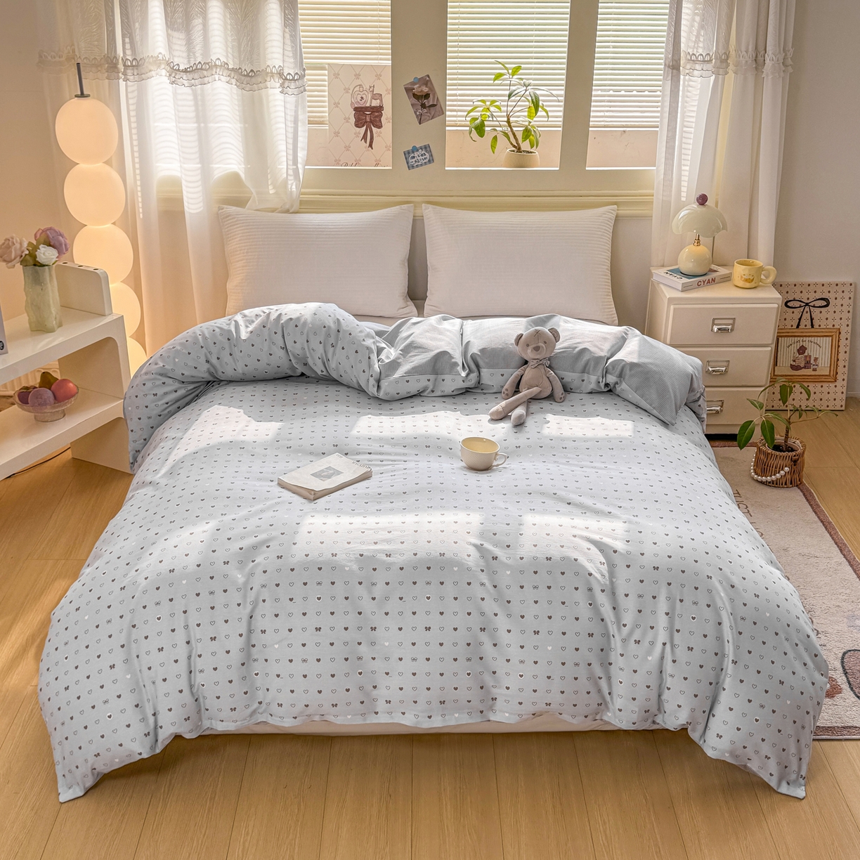 91家纺网 家纺一手货源 找家纺 名品家纺 2026新款100%纯棉单被套系列 数字心情