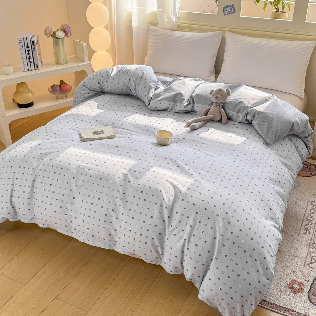 91家纺网 家纺一手货源 找家纺 名品家纺 2026新款100%纯棉单被套系列 数字心情