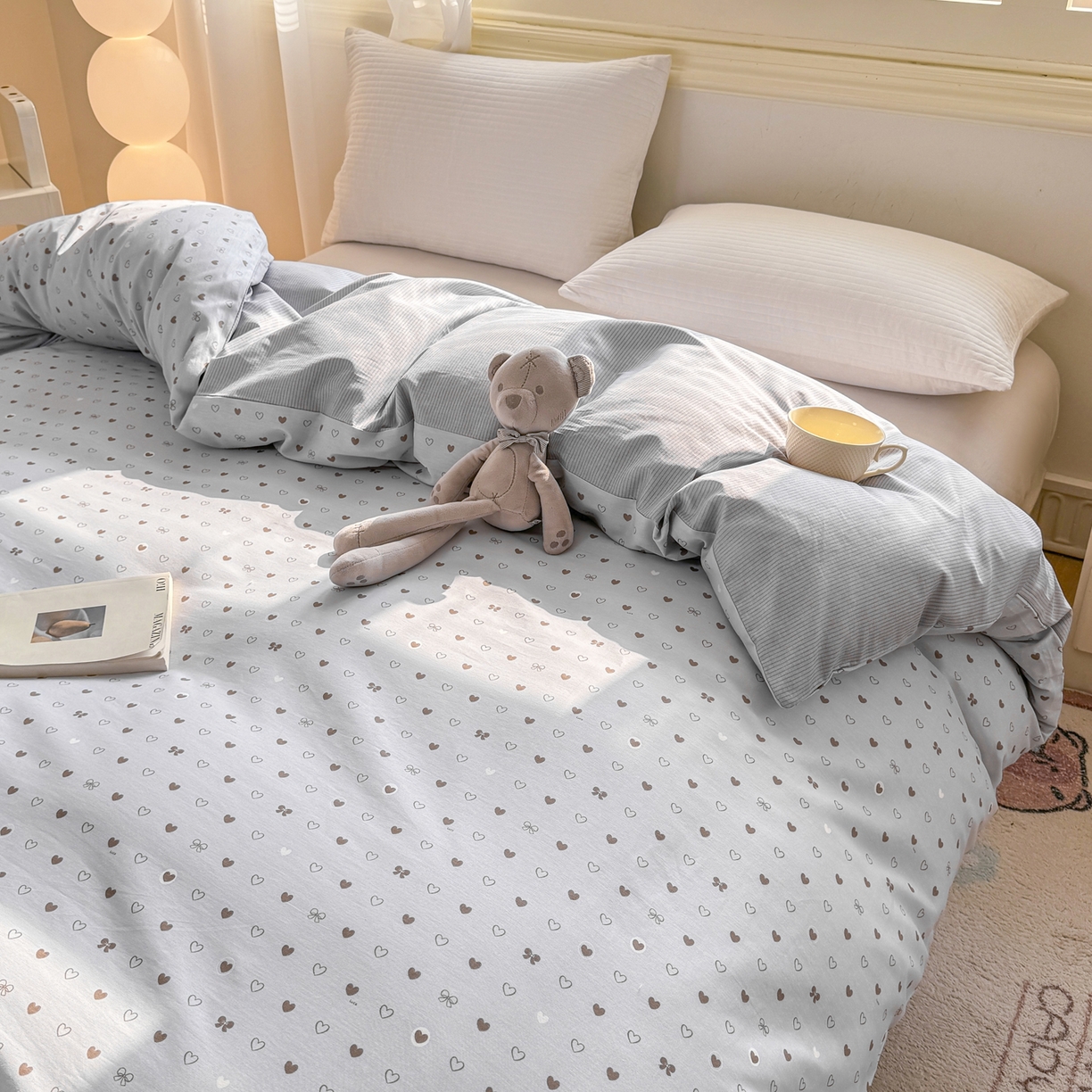 91家纺网 家纺一手货源 找家纺 名品家纺 2026新款100%纯棉单被套系列 数字心情