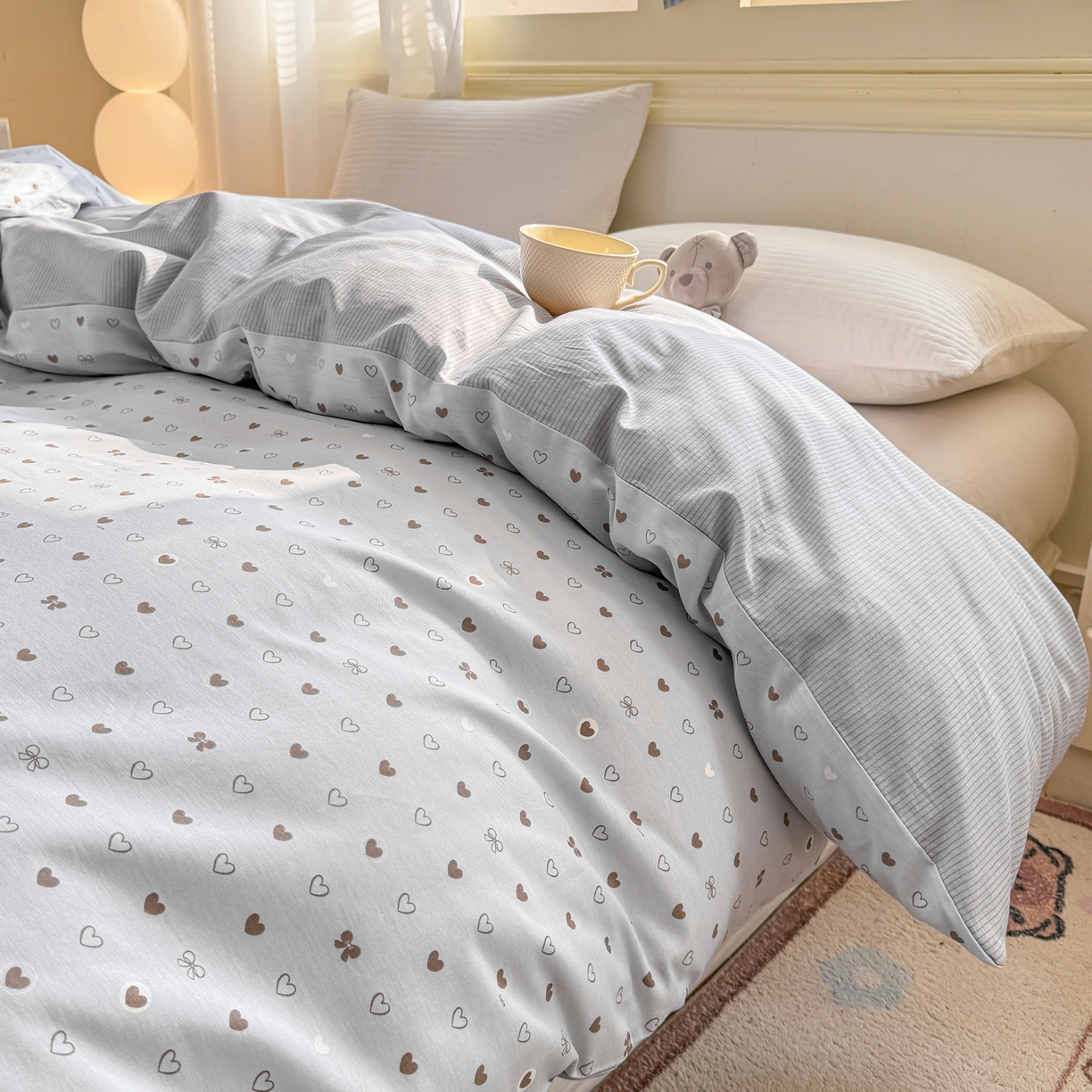 91家纺网 家纺一手货源 找家纺 名品家纺 2026新款100%纯棉单被套系列 数字心情