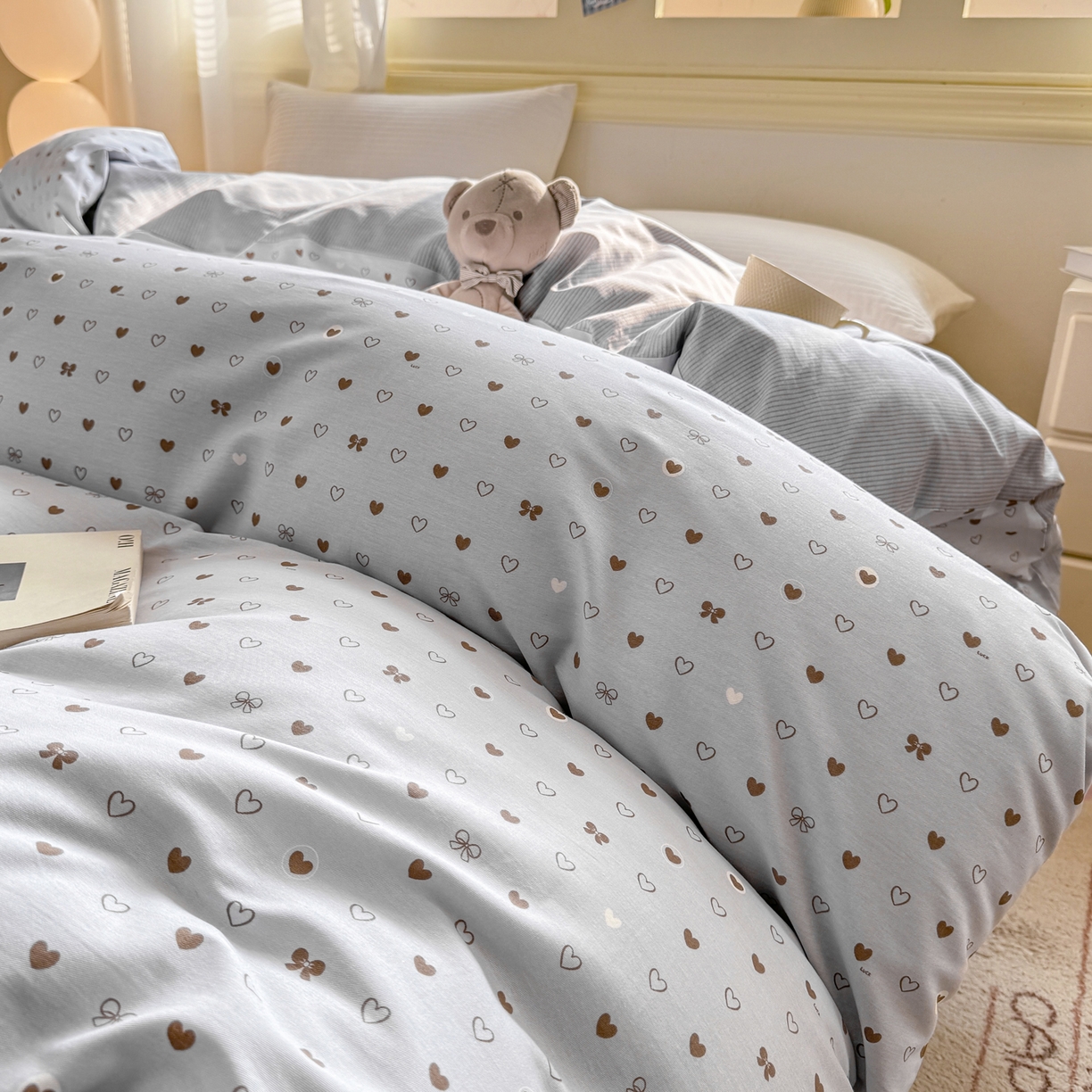 91家纺网 家纺一手货源 找家纺 名品家纺 2026新款100%纯棉单被套系列 数字心情