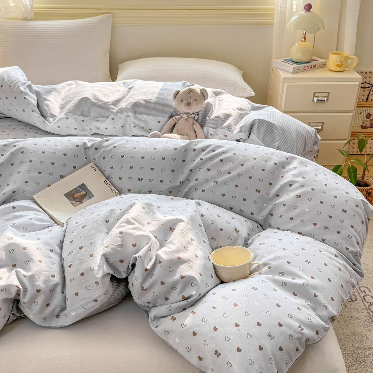 91家纺网 家纺一手货源 找家纺 名品家纺 2026新款100%纯棉单被套系列 数字心情