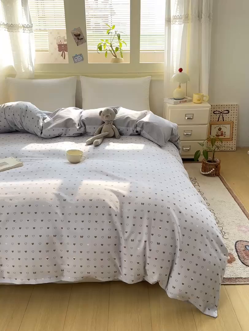91家纺网 家纺一手货源 找家纺 名品家纺 2026新款100%纯棉单被套系列 数字心情