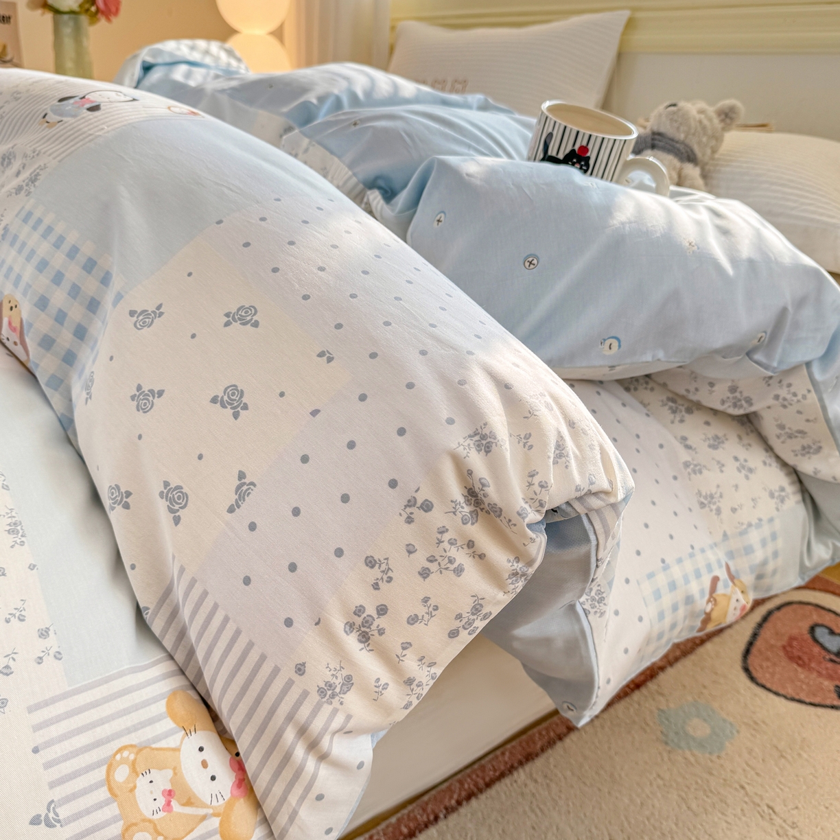 名品家纺 2026新款100%纯棉单被套系列 童话拼贴