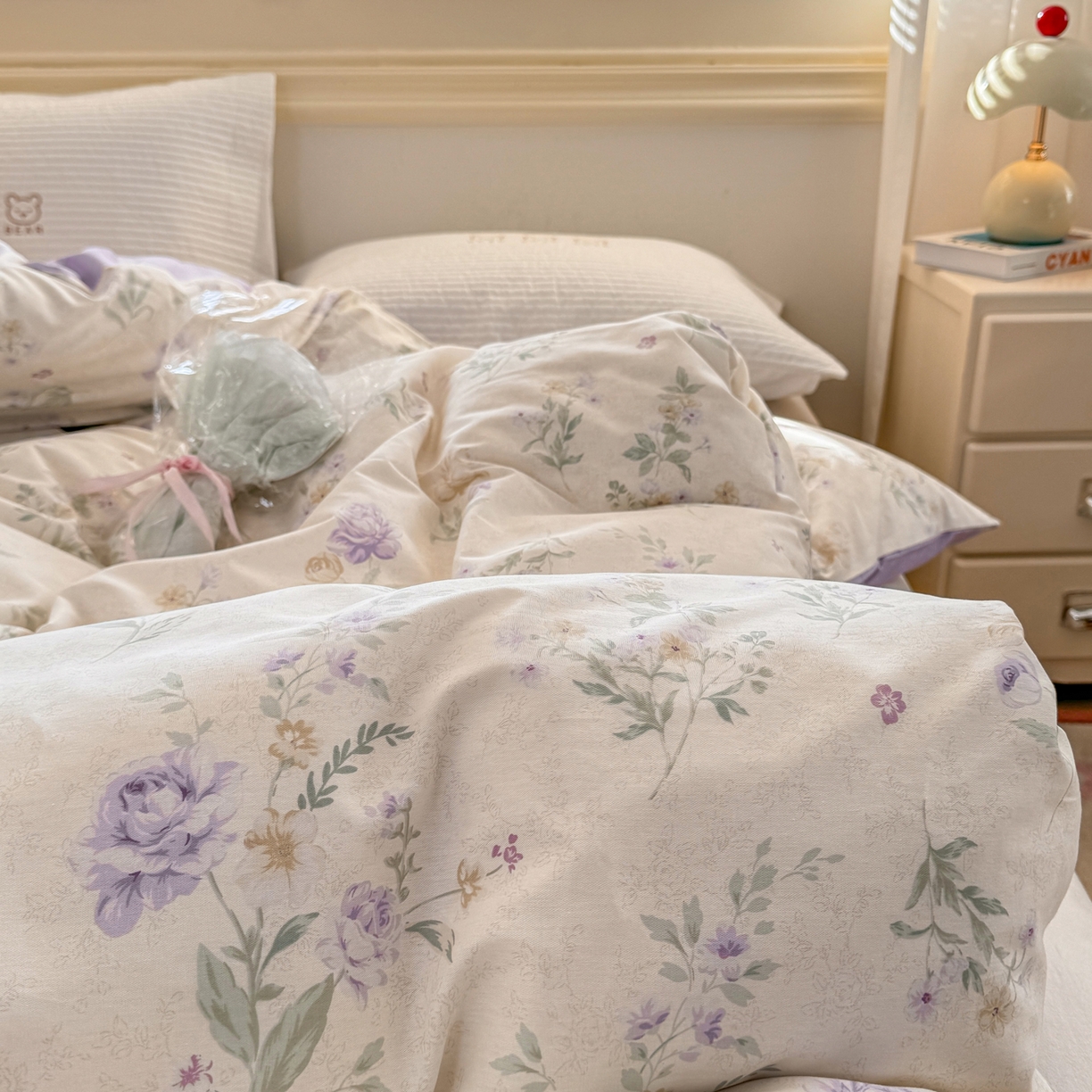 91家纺网 家纺一手货源 找家纺 名品家纺 2026新款100%纯棉单被套系列 芜晴花