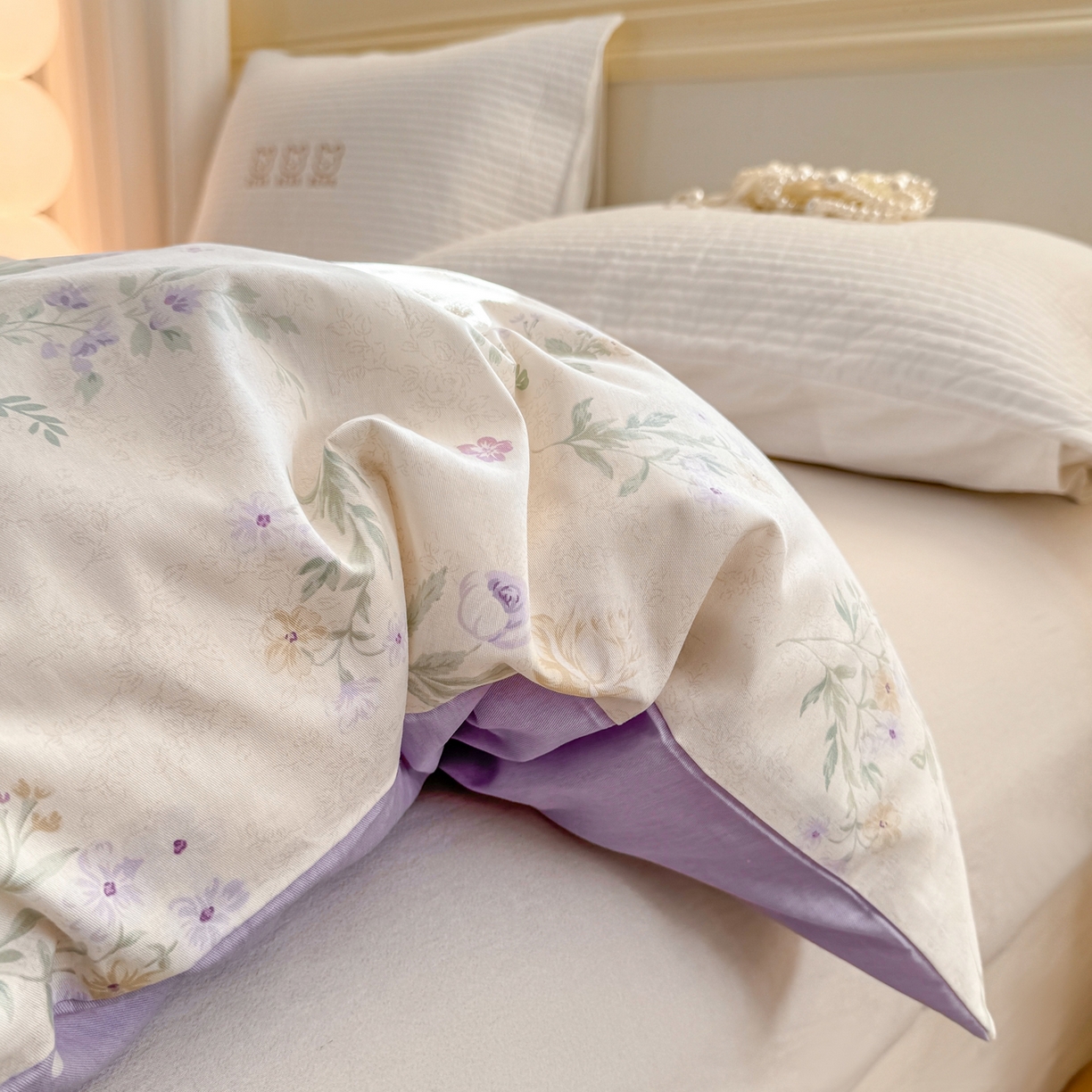 91家纺网 家纺一手货源 找家纺 名品家纺 2026新款100%纯棉单被套系列 芜晴花