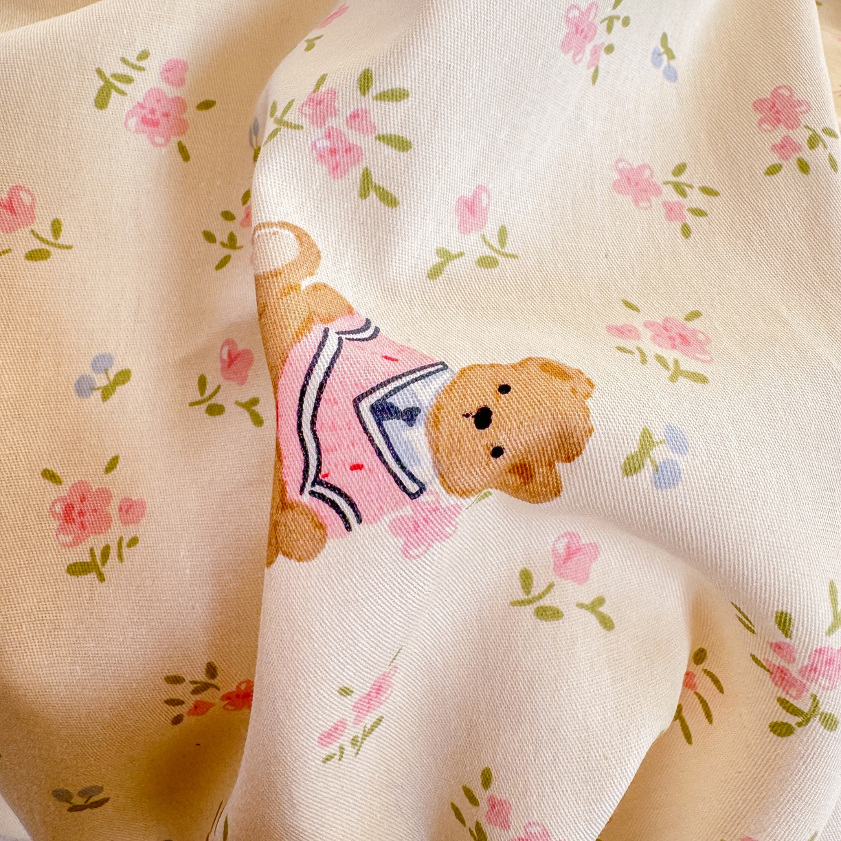 91家纺网 家纺一手货源 找家纺 名品家纺 2026新款100%纯棉单被套系列 樱桃小熊