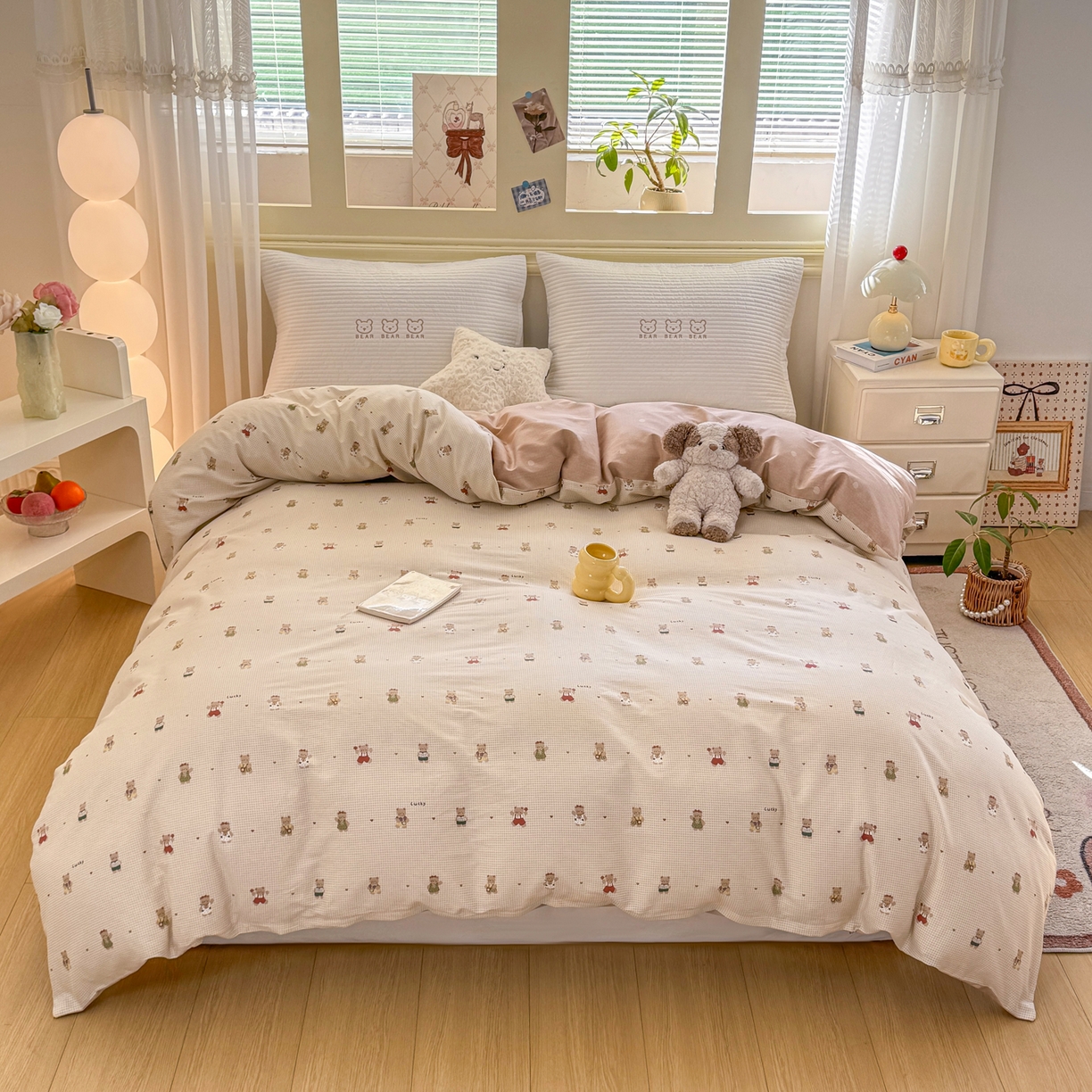 91家纺网 家纺一手货源 找家纺 名品家纺 2026新款100%纯棉单被套系列 爪爪家族