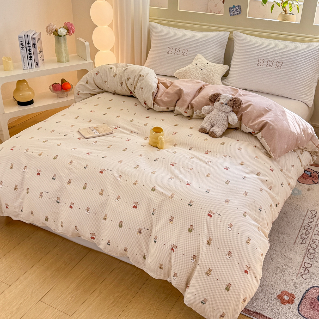 91家纺网 家纺一手货源 找家纺 名品家纺 2026新款100%纯棉单被套系列 爪爪家族