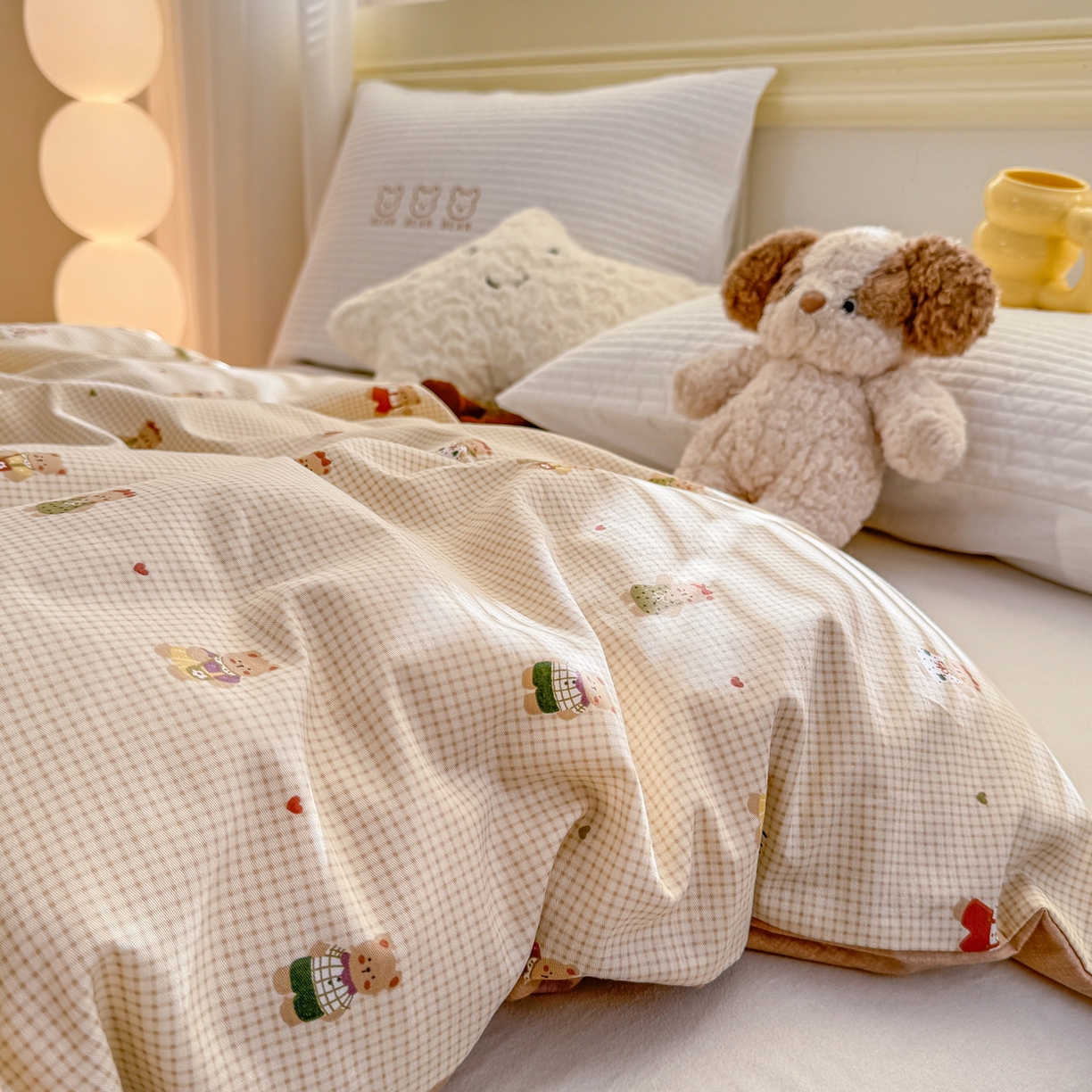 91家纺网 家纺一手货源 找家纺 名品家纺 2026新款100%纯棉单被套系列 爪爪家族