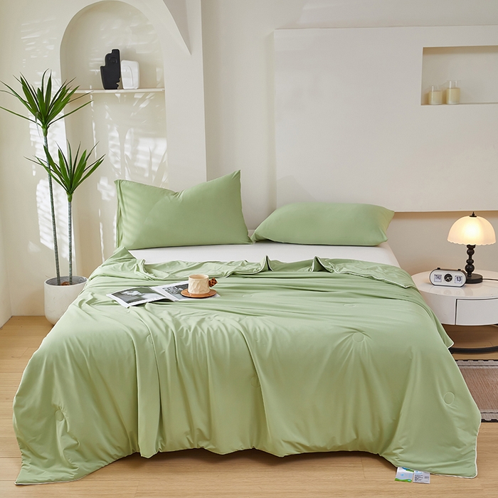香澜雅室 2026新款锦氨凉感丝清凉夏被 抹茶绿